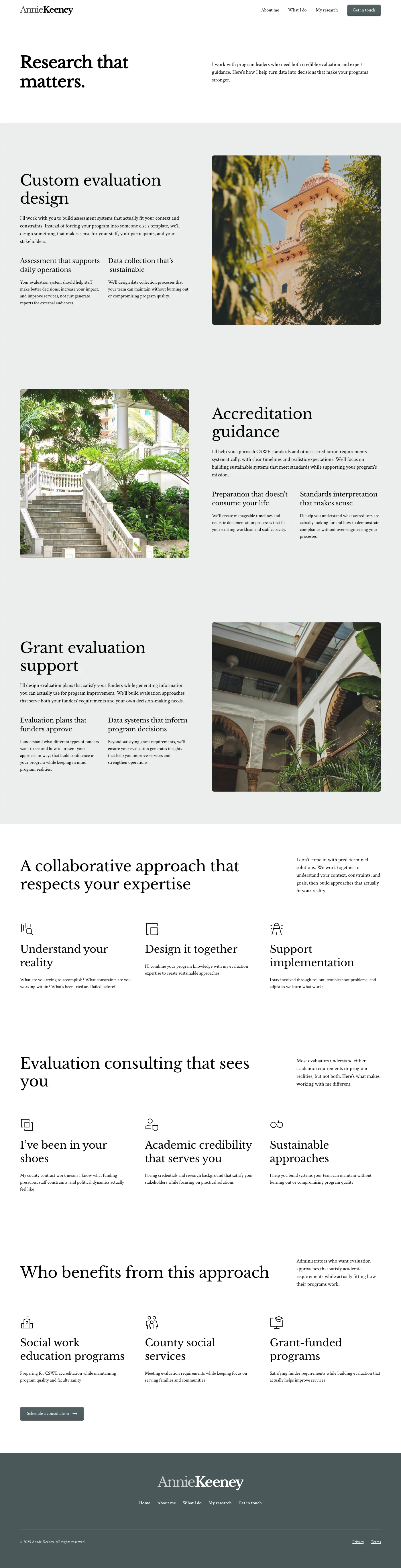 Consulting page, full page