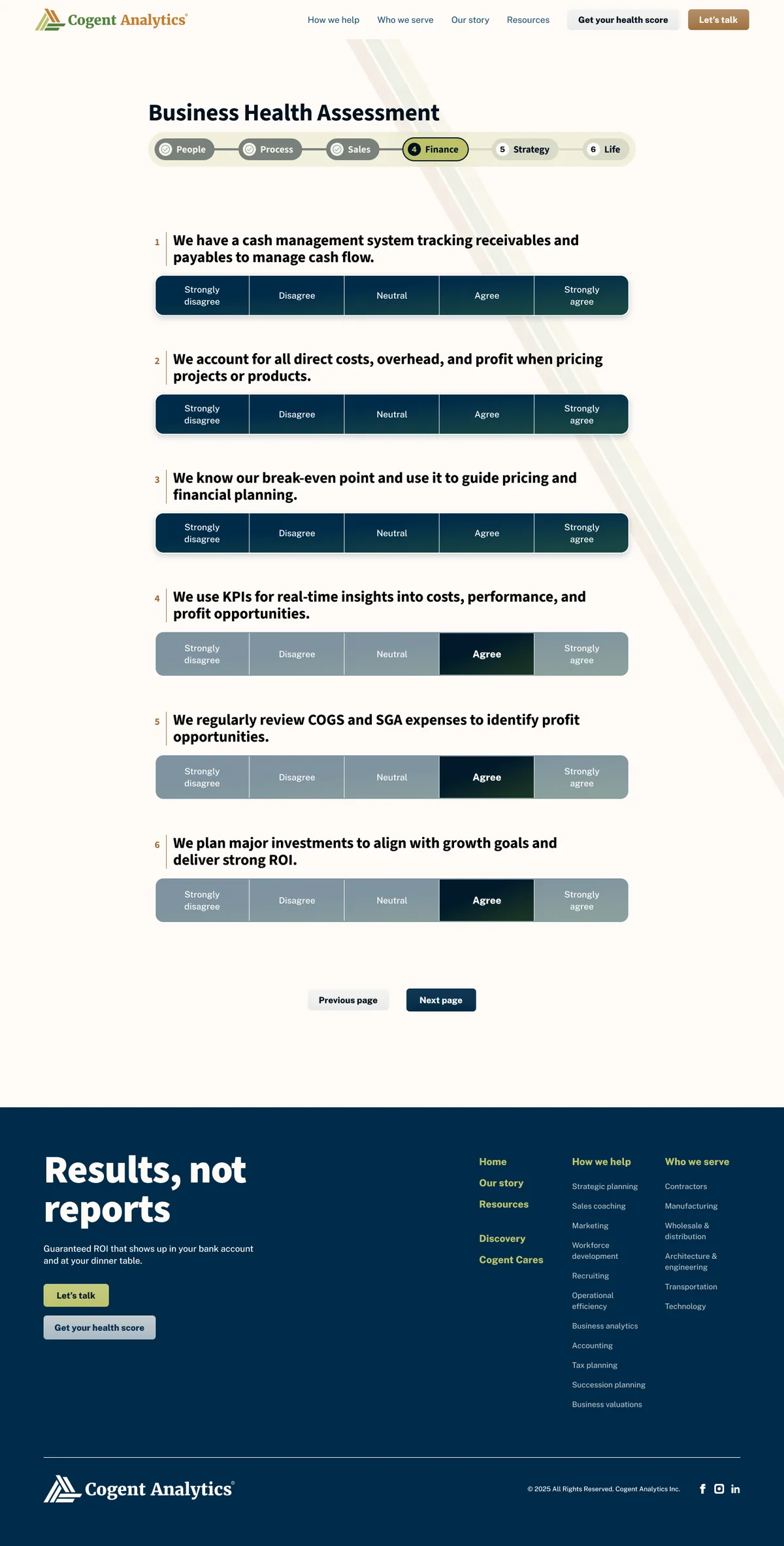 Health assessment, step two
