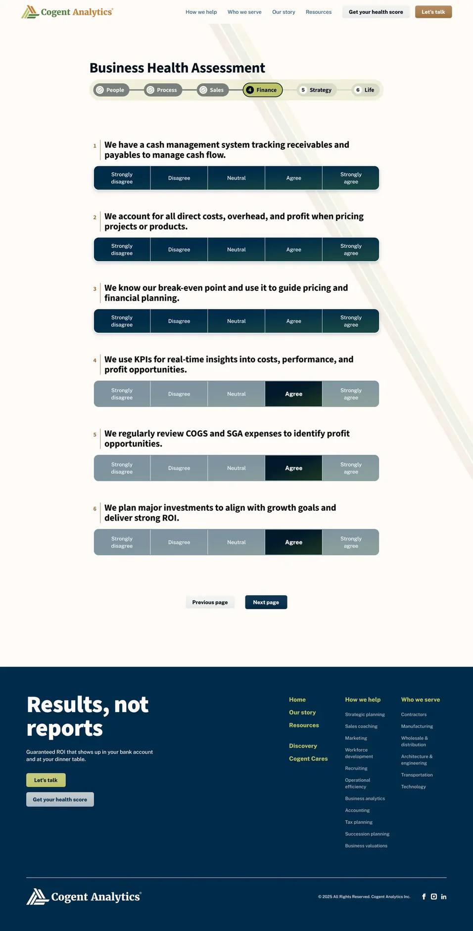 Health assessment, step two