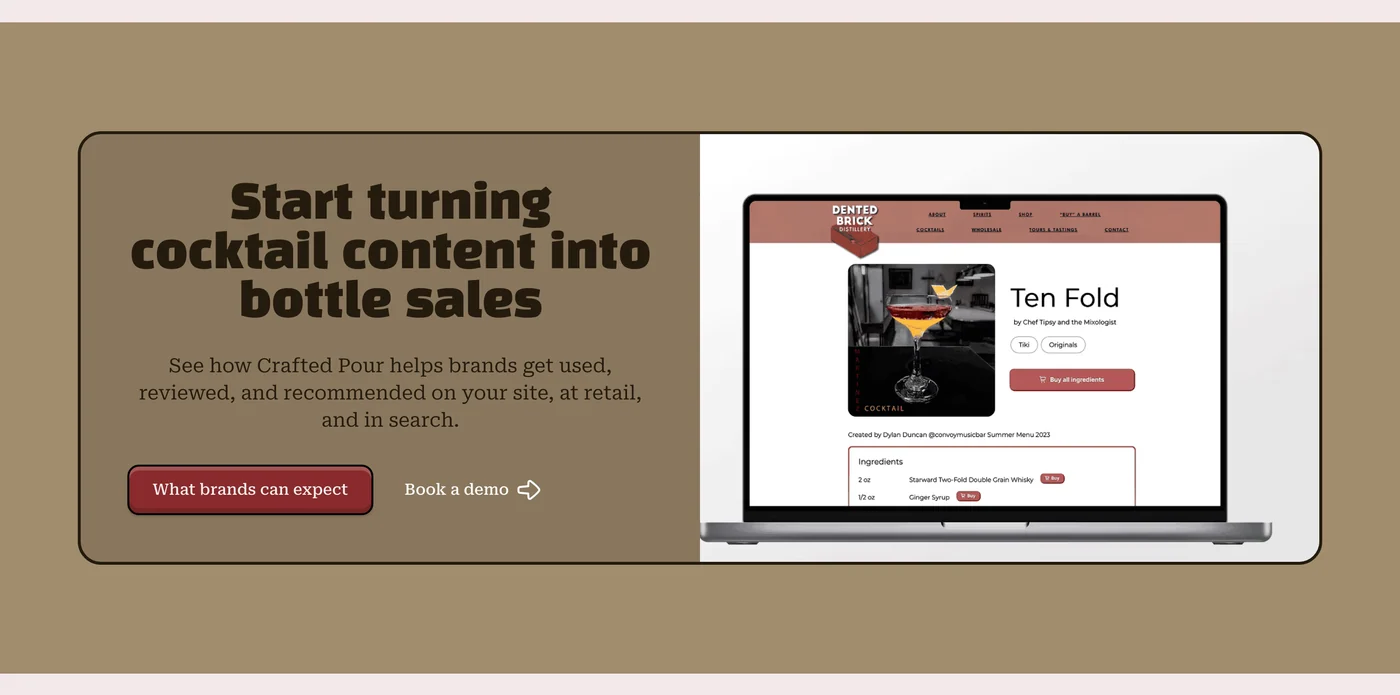 Brands call to action with product screenshot