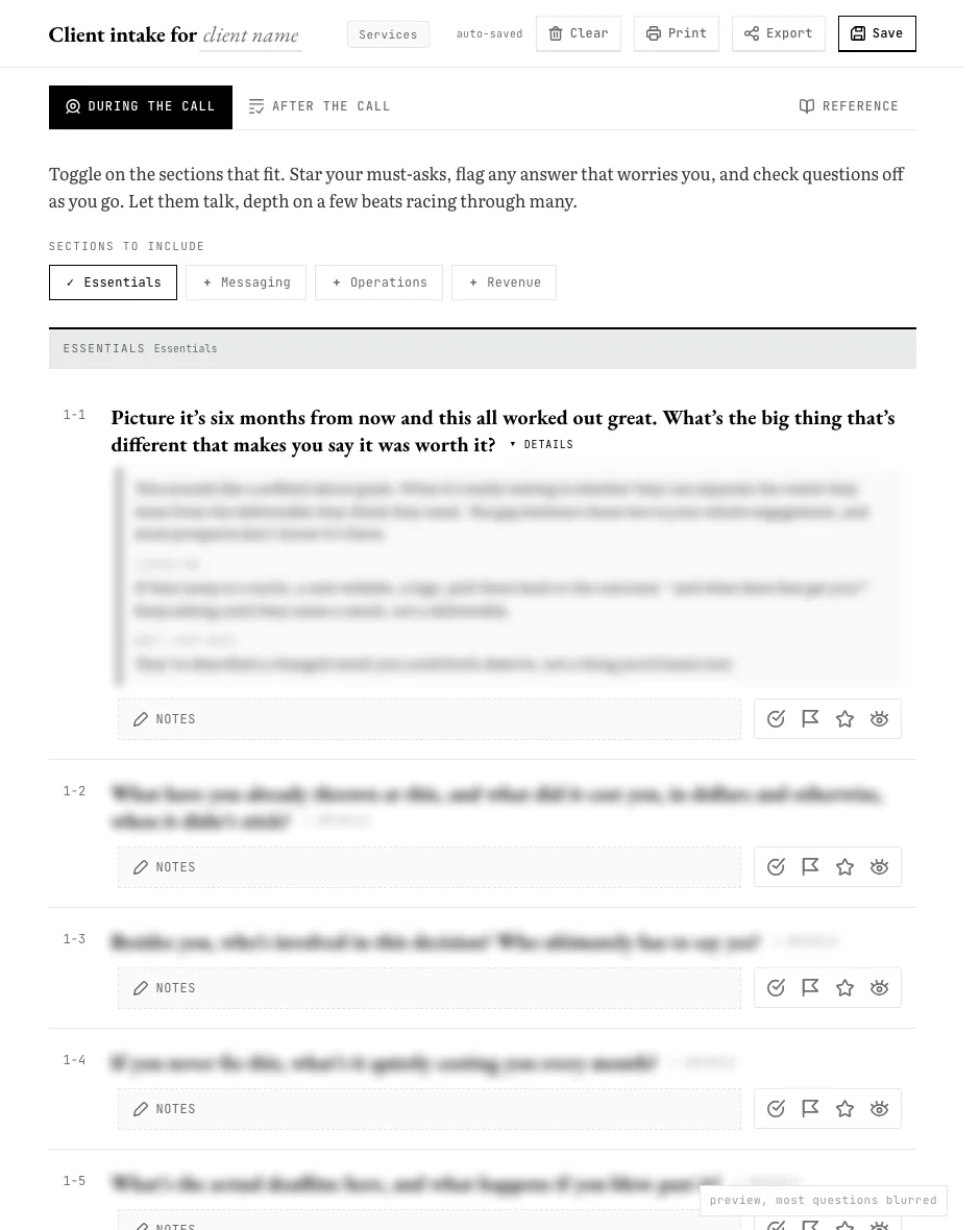 A question with its decoder pane open, the hidden tell blurred for preview
