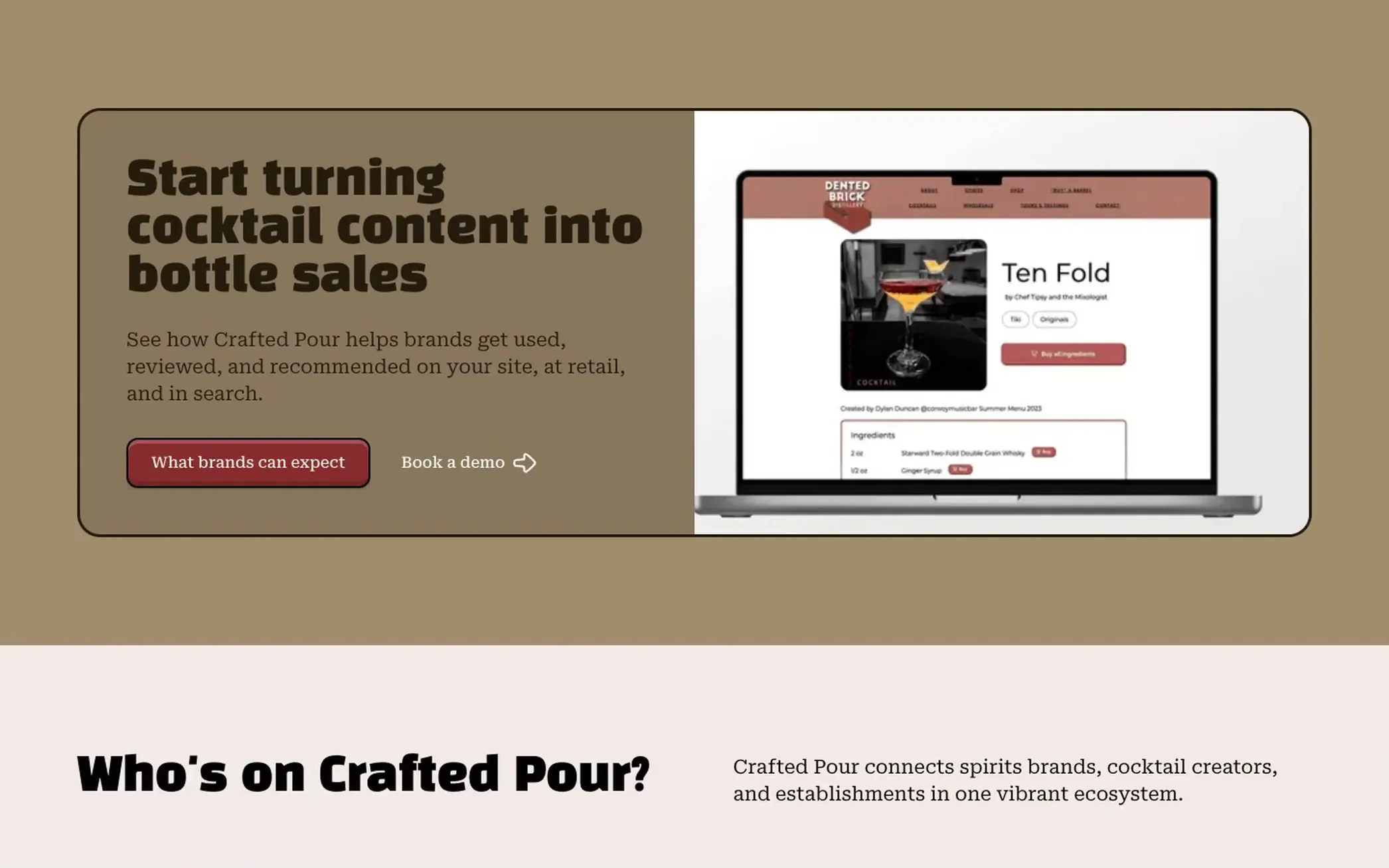 Brands call to action with product screenshot