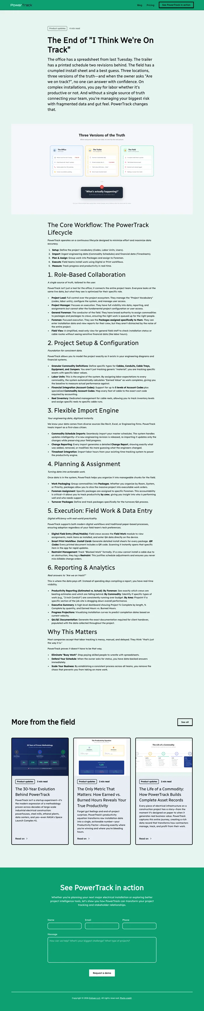 Article page, full page