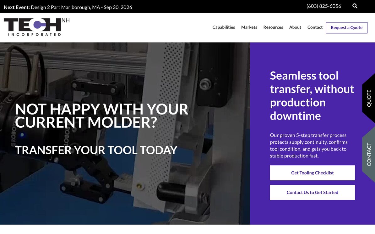The TechNH homepage, captured September 2026